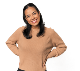 Young Filipina woman happy, smiling and cheerful.