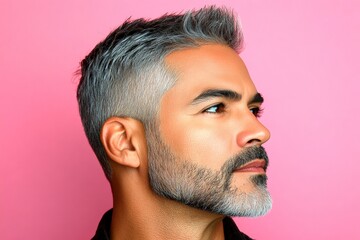 Obraz premium A strong and handsome man standing with grace. A cheerful and po