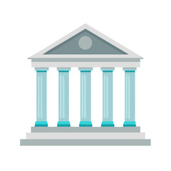 Obraz premium Bank building financial institution architecture vector illustration 