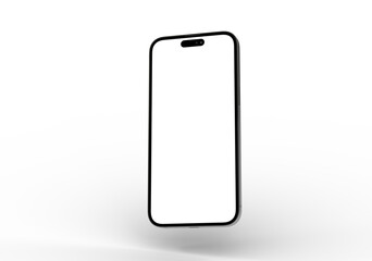 High-quality image of a modern smartphone with a blank screen, perfect for app presentations or website mockups.