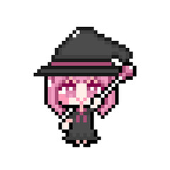 Pixel art girl 01 witch 02 (1)