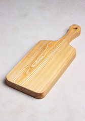 Cutting board made of natural wood. Cooking. Kitchen. Mock-up.