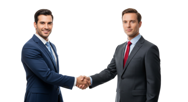 Businessmen Shaking Hands in Formal Agreement