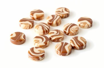 Fototapeta premium chocolate candies on white background