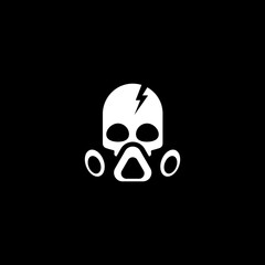 Minimalist Skull Gas Mask Logo