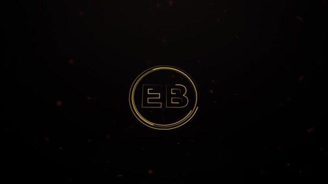 Elegant EB Golden Initials Logo Reveal Animation