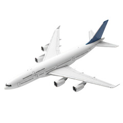 Commercial airplane jet airliner aviation isolated on transparent background