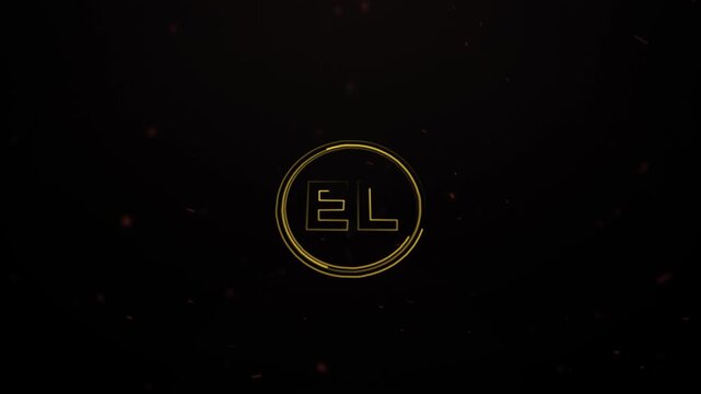 Elegant Golden Logo Intro Animation EL Monogram Reveal
