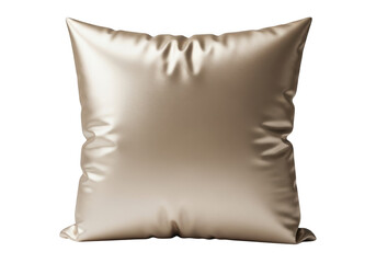 Elegant gold pillow isolated on transparent background