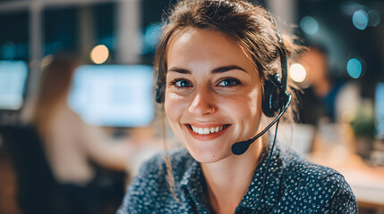 portrait of a smiling customer service representative