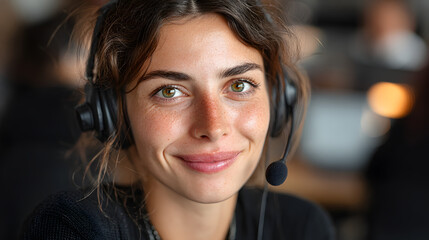 portrait of a smiling customer service representative