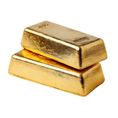 GoldBarsStackedOnTopOfEachOtherForWealthPresenceIsolatedOnWhiteBackground