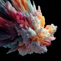 Obraz premium Colorful Abstract Explosion with Swirls and Flowing Patterns