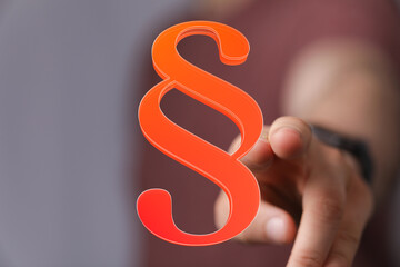 Obraz premium Digital illustration of a paragraph symbol. Perfect for legal, law, and contract concepts.