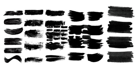 Beautiful Brush vector collection. Grunge Elements - Brush strokes, ink paint brush, grunge lines.