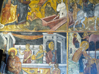 17.06.2025, Paphos, Cyprus: Ancient painting in the Orthodox church