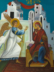 17.06.2025, Paphos, Cyprus: Ancient painting in the Orthodox church