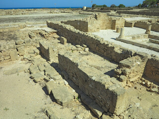 Ruins of the ancient city of Paphos in Cyprus