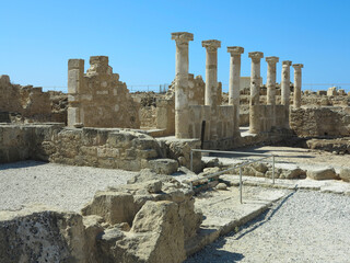 Ruins of the ancient city of Paphos in Cyprus