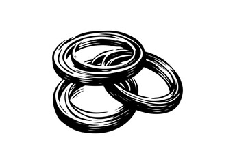 Fototapeta premium Onion hand drawn sketch vector illustration