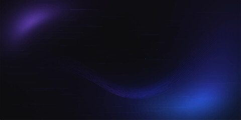 Abstract digital particle motion on a dark blue background with glowing energy rays