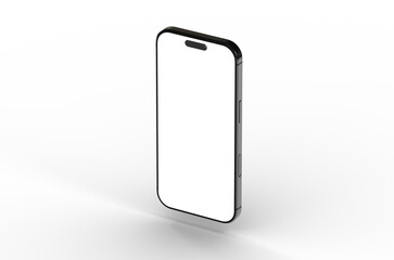High-quality image of a modern smartphone with a blank screen, perfect for app presentations or website mockups.