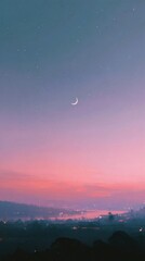 Obraz premium Couple night twilight horizon.