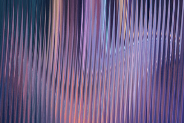 A textured abstract background featuring vertical lines of light in shades of purple, blue, and orange, creating a shimmering, ethereal effect