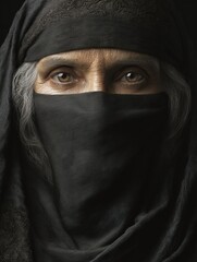Naklejka premium Photorealistic close-up portrait of an elderly woman, generative ai illustration