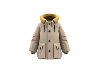 3D Coat Model PNG with Transparent Background
