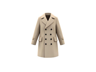 3D Coat Model PNG with Transparent Background
