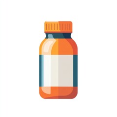 Obraz premium Medicine bottle illustration pharmaceutical medication.