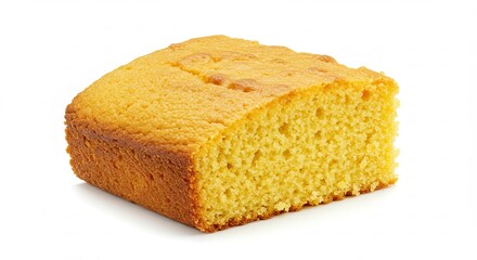 sponge cake isolated on white