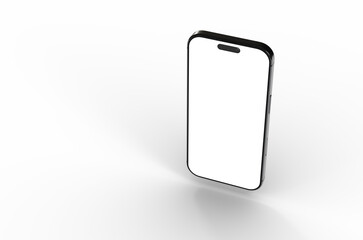 High-quality photo of a modern smartphone with a blank screen, perfect for app presentations or website mockups.