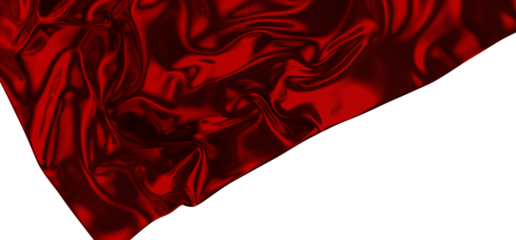 Smooth elegant red cloth on grey background