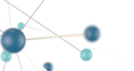 Abstract connected dots and lines. Concept of AI technology, Motion of digital data flow.