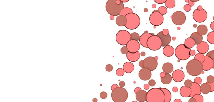 3d confetti png. red confetti falls from the sky.