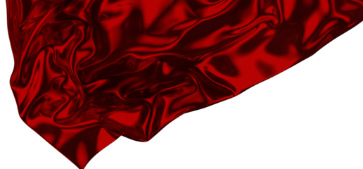 Smooth elegant red cloth on grey background