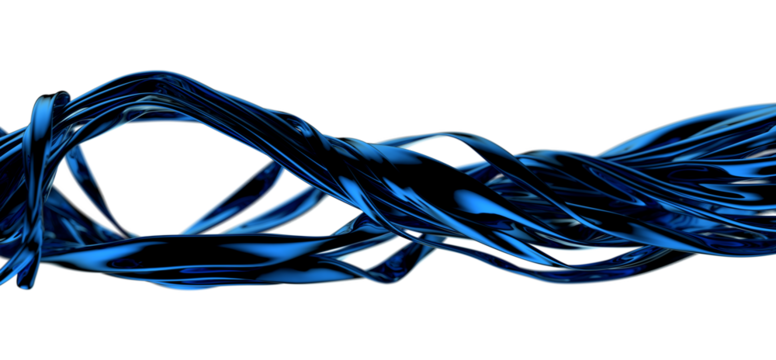 Azure Elegance: Abstract 3D Blue Wave Illustration for Elegant and Sophisticated Designs