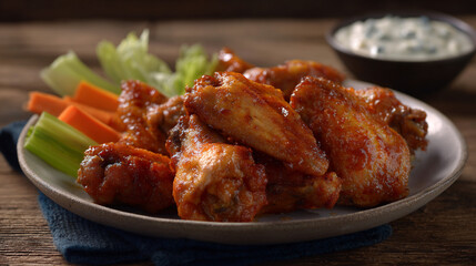 Fototapeta premium Buffalo wings are a classic American dish.
