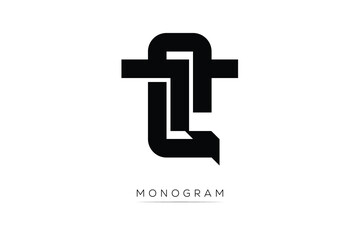 Fototapeta premium TQ Creative Latter Logo. Monogram Logo Design. Modern Minimal Initials Sing Symbol .