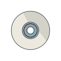 Illustration of compact disc isolated on transparent background 