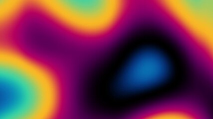 Vibrant VHS style rainbow teal orange psychedelic grainy gradient color flow wave loop background, music cover dance party poster design