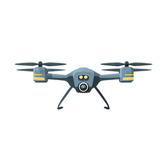 Illustration of drone isolated on transparent background 