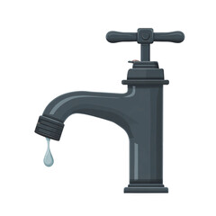 Illustration of water tap isolated on transparent background 