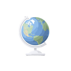 Illustration of world globe isolated on transparent background