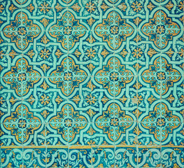 Traditional Portuguese tiles or azulejos. Perfect vintage background.