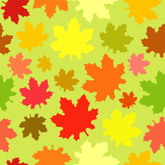Autumnal seamless pattern. Wrapping paper design. Multicolor concept. Autumn event gift box design