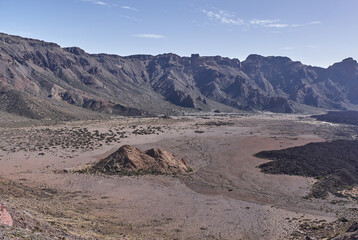 Volcanic caldera and Llano de Ucanca