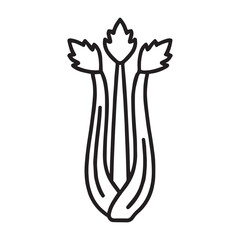 Obraz premium Hand holding a bunch of celery leaves isolated on white background